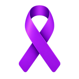 Purple epilepsy awareness ribbon